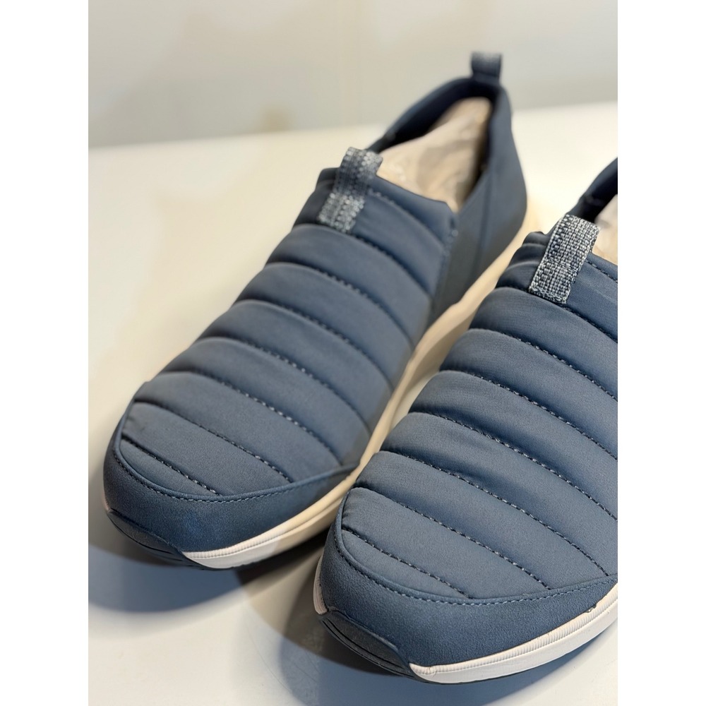 Ryka Pursuit Quilted Slip-Ons Citadel Blue Walking‎ Sneakers Women Size 7 NEW - Picture 2 of 7